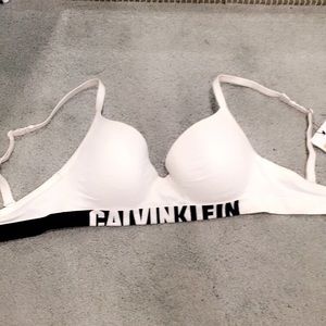 Calvin Klein White Demi Bra
